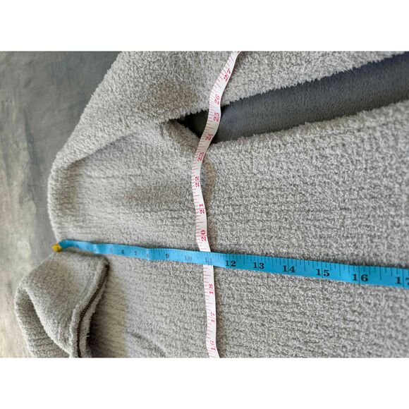 NWT Barefoot Dreams CozyChic Light Blue Half Zip Stand Collar Fleece Jacket XL - Picture 8 of 8